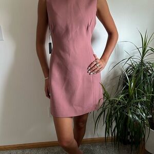 Aritzia Babaton Pink Sheath Mini Dress Halter Sleeveless